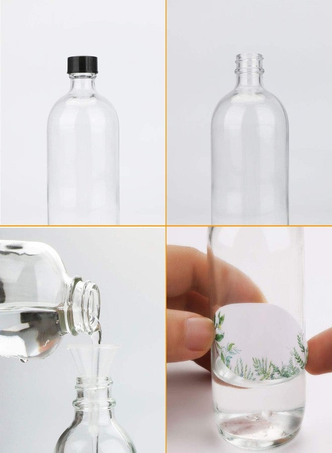 Maredash 16oz Glass Bottles, 12 Pack Clear Glass Storage Bottles Sets with Lids - Image 4